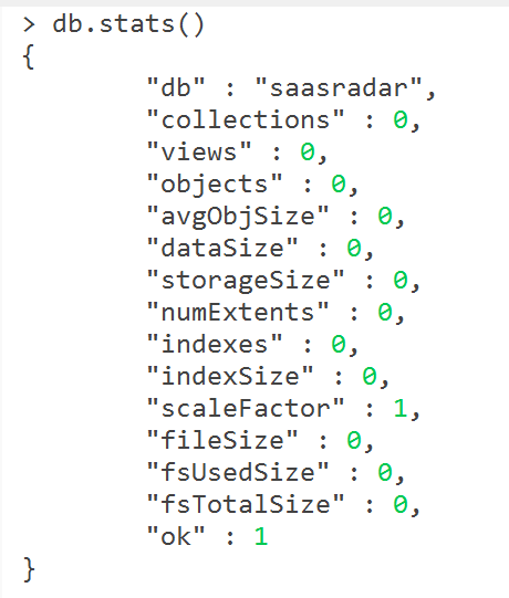 Detalles de base de datos con MongoDB.